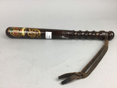 Lot 336 - A PAIR OF OPERA GLASSES, A TRUNCHEON AND A WHISTLE