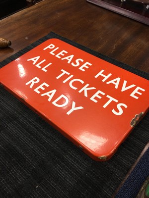 Lot 1631 - A NORTH EASTERN RAILWAYS OBLONG INFORMATION SIGN - PLEASE HAVE ALL TICKETS READY