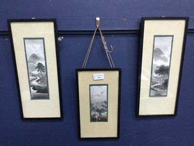 Lot 298 - A LOT OF FIVE JAPANESE PAINTINGS