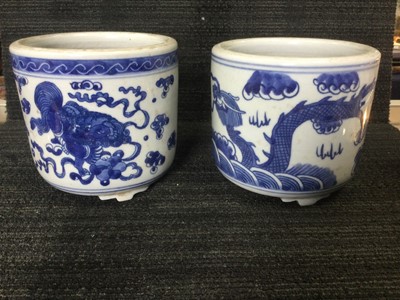 Lot 812 - A LOT OF TWO 20TH CENTURY CHINESE BRUSH POTS