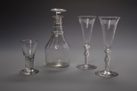 Lot 1179 - TWO 18TH CENTURY CONICAL DRINKING GLASSES one...