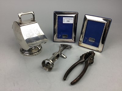 Lot 320 - A LOT OF SILVER AND PLATED ITEMS INCLUDING PHOTOGRAPH FRAMES