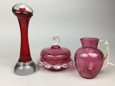 Lot 476 - A LOT OF CRANBERRY GLASS WARE