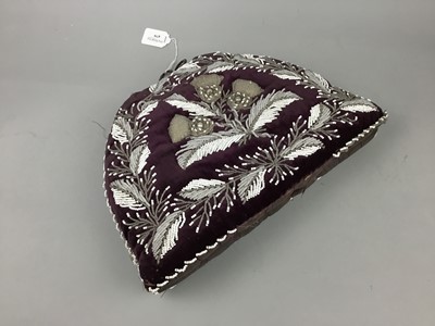 Lot 479 - A VICTORIAN BEAD WORK DECORATED TEA COSY