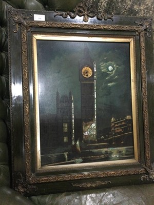 Lot 356 - AN UNUSUAL 19TH CENTURY 'CLOCK' PAINTING OF BIG BEN