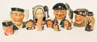 Lot 1187 - FOUR ROYAL DOULTON CHARACTER JUGS including...