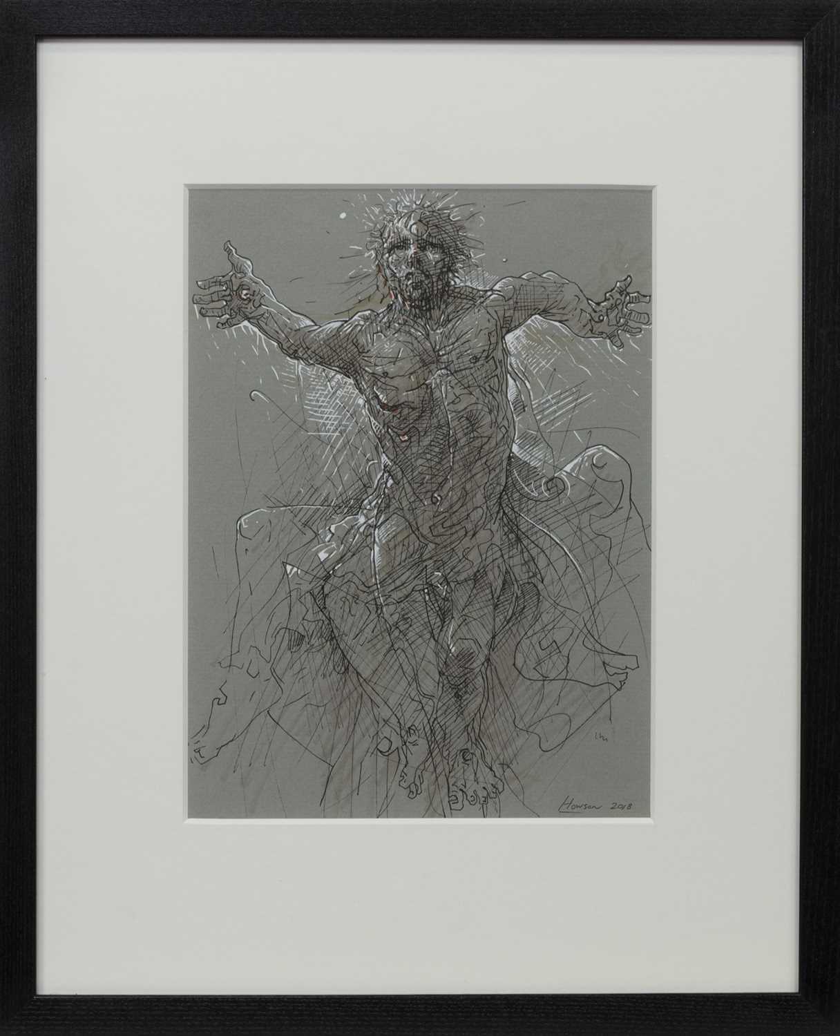 Lot 684 - MORNING STAR, A MIXED MEDIA BY PETER HOWSON