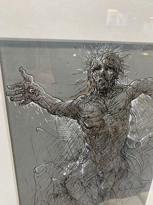 Lot 684 - MORNING STAR, A MIXED MEDIA BY PETER HOWSON
