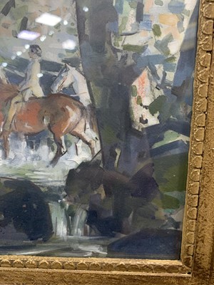 Lot 61 - ACROSS COUNTRY, AN OIL BY EDMUND BLAMPIED