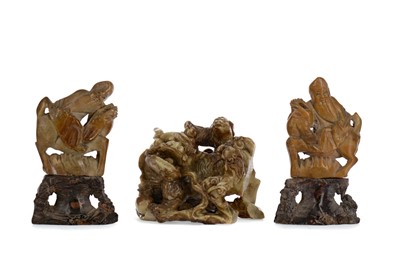Lot 854 - A LOT OF FOUR CHINESE CARVINGS