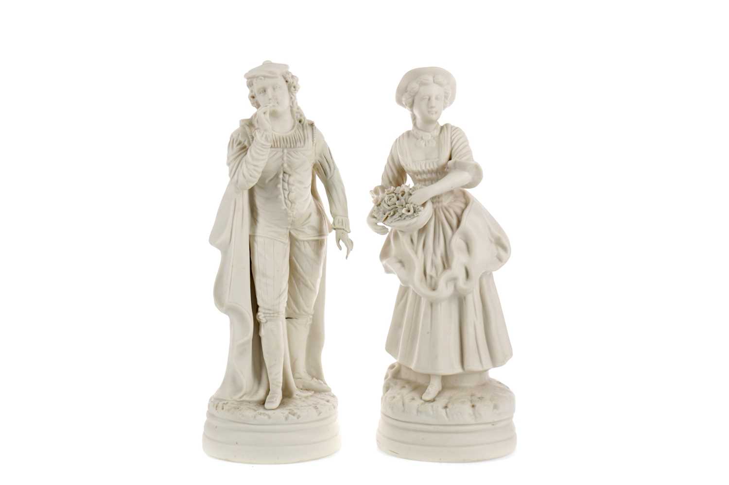 Lot 1062 - A PAIR OF VICTORIAN PARIAN FIGURES