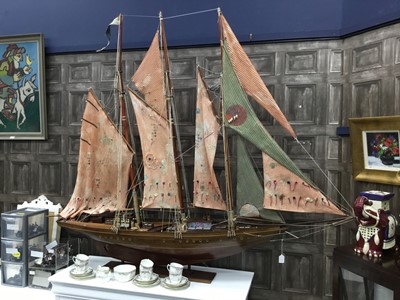 Lot 402 - A LARGE HAND BUILT SAILING SCHOONER