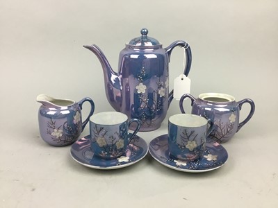 Lot 444 - A JAPANESE HAND PAINTED PART COFFEE SERVICE AND A POOLE PART TEA SERVICE