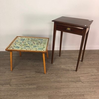 Lot 439 - A REPRODUCTION SIDE TABLE AND ANOTHER TABLE