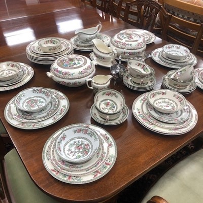 Lot 220A - AN INDIAN TREE PATTERN PART DINNER SERVICE AND SILVER PLATED ITEMS