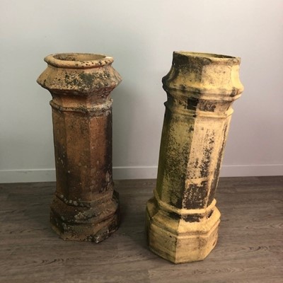 Lot 391 - A LOT OF TWO VICTORIAN CHIMNEY POTS