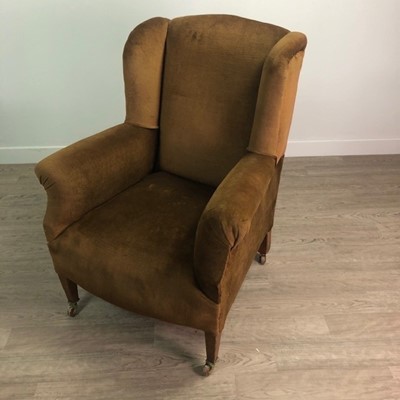 Lot 392 - A CHILD'S EDWARDIAN WING BACK CHAIR