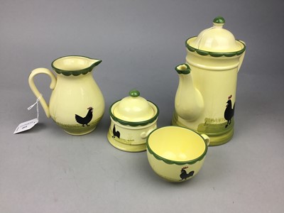 Lot 404 - A GERMAN POTTERY COFFEE SERVICE