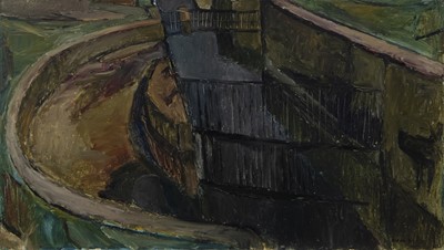 Lot 699 - FORTH AND CLYDE CANAL, AN OIL BY HILDA GOLDWAG