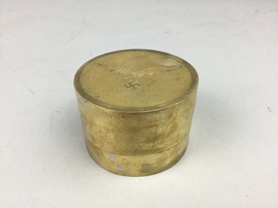 Lot 494 - A GERMAN THIRD REICH GILT METAL TIN