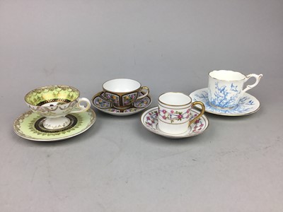 Lot 498 - A LOT OF FOUR VINTAGE COFFEE CUPS AND SAUCERS, AND A LLADRO