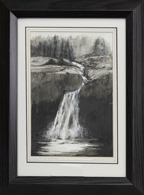 Lot 67 - MAGIC OF THE FINDHORN, A WATERCOLOUR BY JACKIE SKOLL