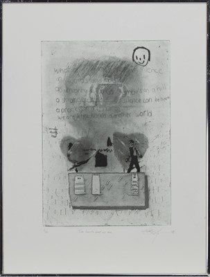 Lot 62 - TWO HEARTS BEAT AS ONE, AN ETCHING BY STURT DUFFIN