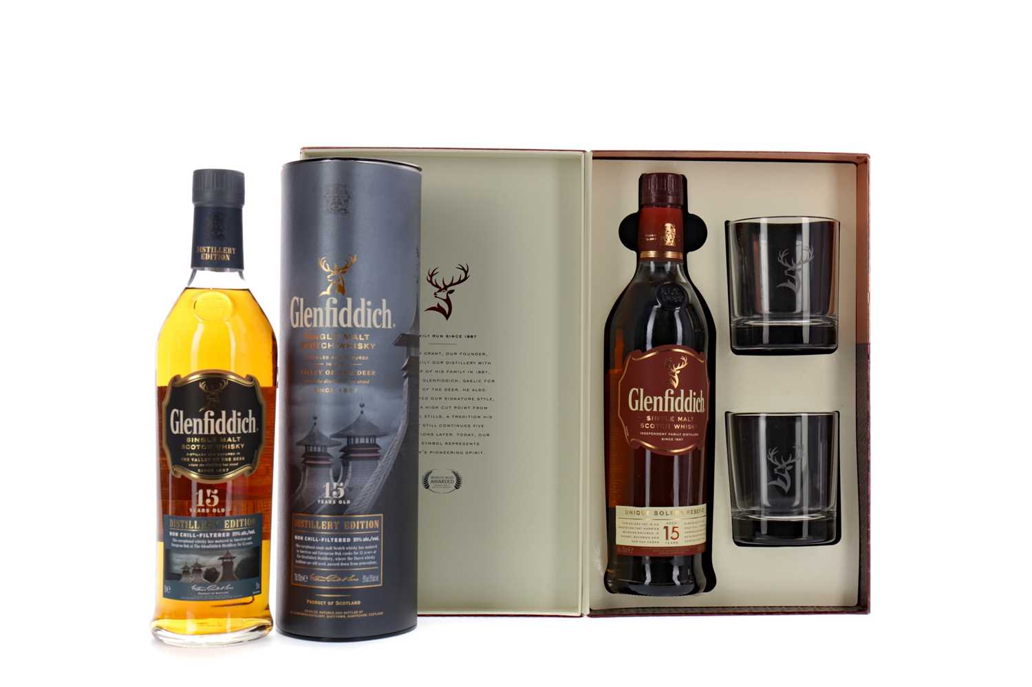 Lot 113 - GLENFIDDICH SOLORA RESERVE AGED 15 YEARS AND DISTILLERY EDITION 15 YEARS OLD