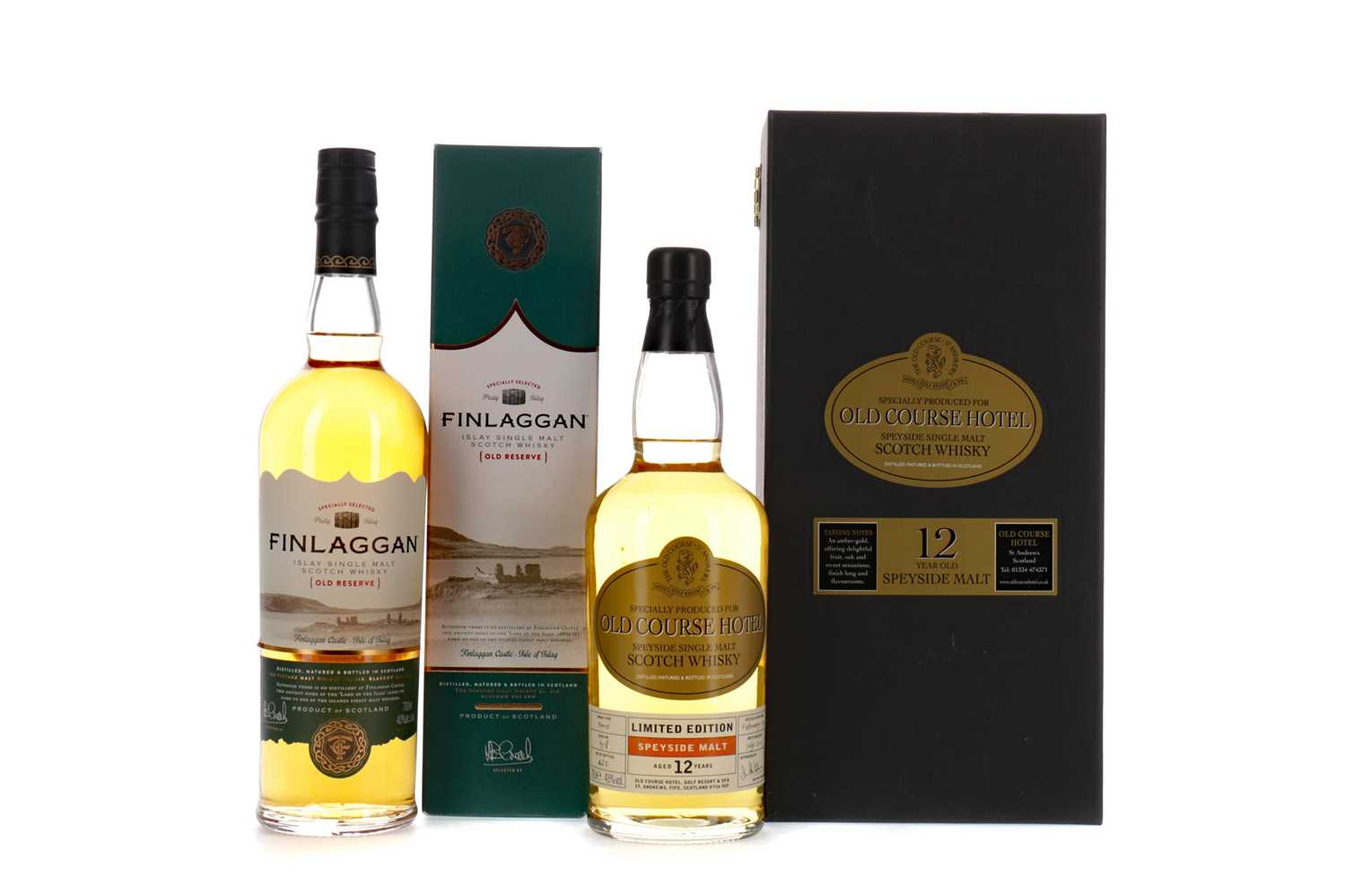 Lot 122 - OLD COURSE HOTEL AGED 12 YEARS AND FINLAGGAN OLD RESERVE