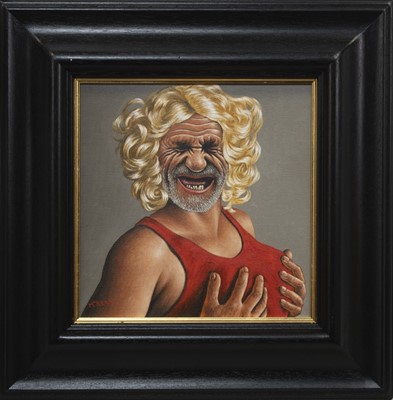 Lot 741 - LIFE'S A DRAG, AN OIL BY GRAHAM MCKEAN