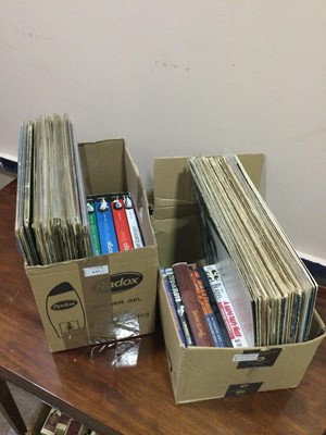 Lot 615 - A LOT OF TWO BOXES OF LP RECORDS, DVD'S AND BOOKS