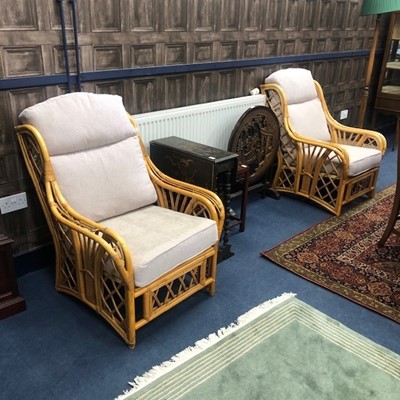 Lot 634 - A PAIR OF BAMBOO CONSERVATORY CHAIRS