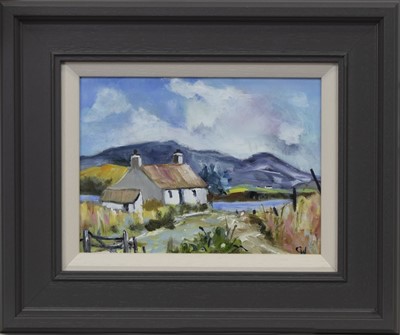 Lot 760 - OUR WEE COTTAGE, AN OIL BY CAROL WEST