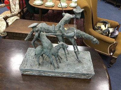 Lot 577 - A 20TH CENTURY SCULPTURE OF DON QUIXOTE