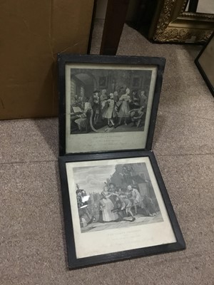 Lot 641 - A LOT OF TWO ETCHINGS AND TWO ENGRAVINGS