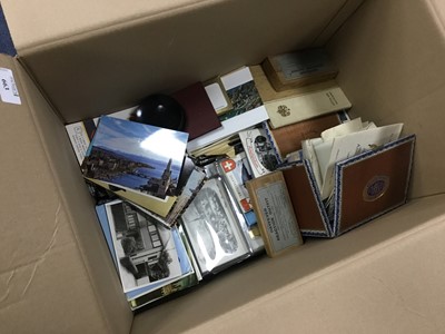 Lot 663 - A LOT OF POSTCARDS AND OTHER EPHEMERA