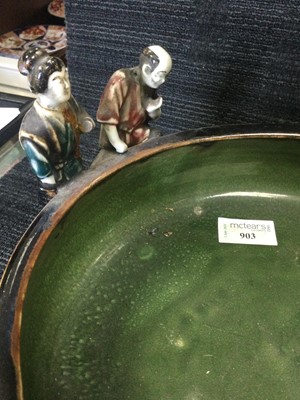 Lot 903 - A EARLY 20TH CENTURY JAPANESE SUMIDA BOWL