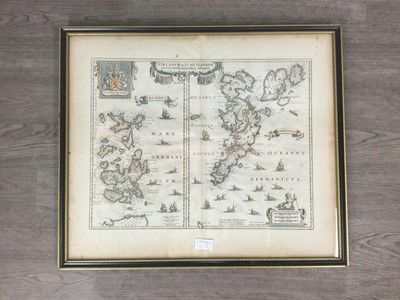 Lot 1658 - A HAND COLOURED MAP OF CANTYRA AND ANOTHER MAP