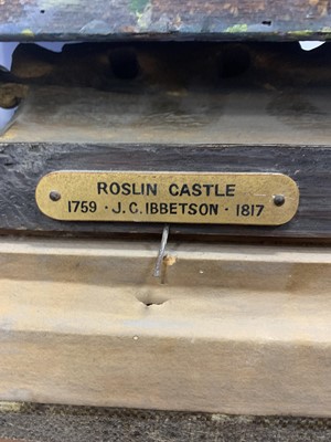 Lot 48 - ROSLIN CASTLE, AN OIL ATTRIBUTED TO JULIUS CAESAR IBBESTON