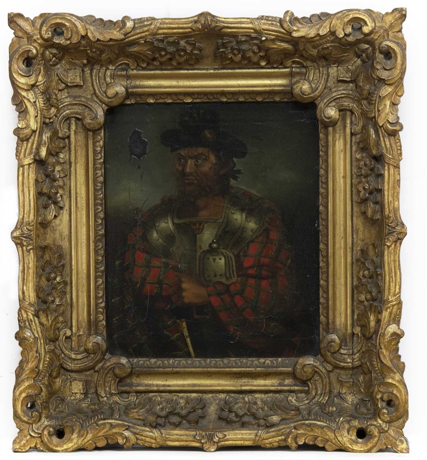 Lot 2049 - A 19TH CENTURY OIL OF ROB ROY