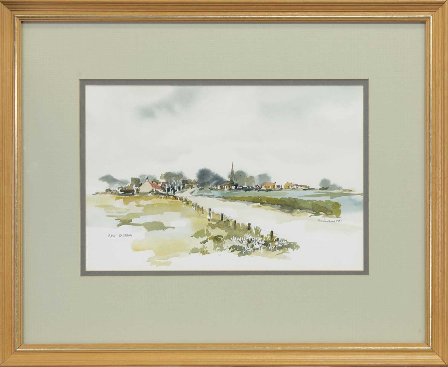 Lot 78 - EAST SALTOUN, A WATERCOLOUR BY KEN LOCHHEAD