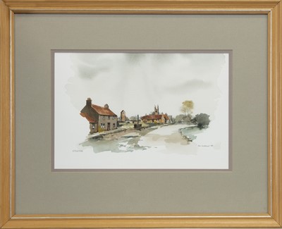 Lot 76 - STENTON, A WATERCOLOUR BY KEN LOCHHEAD
