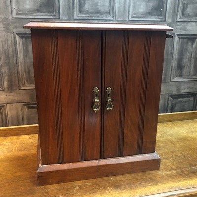 Lot 414A - A VICTORIAN WALNUT TWO DOOR CUPBOARD