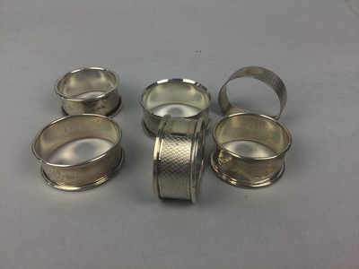 Lot 8 - A LOT OF SILVER NAPKIN RINGS