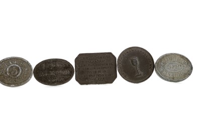Lot 47 - A GROUP OF COMMUNION TOKENS