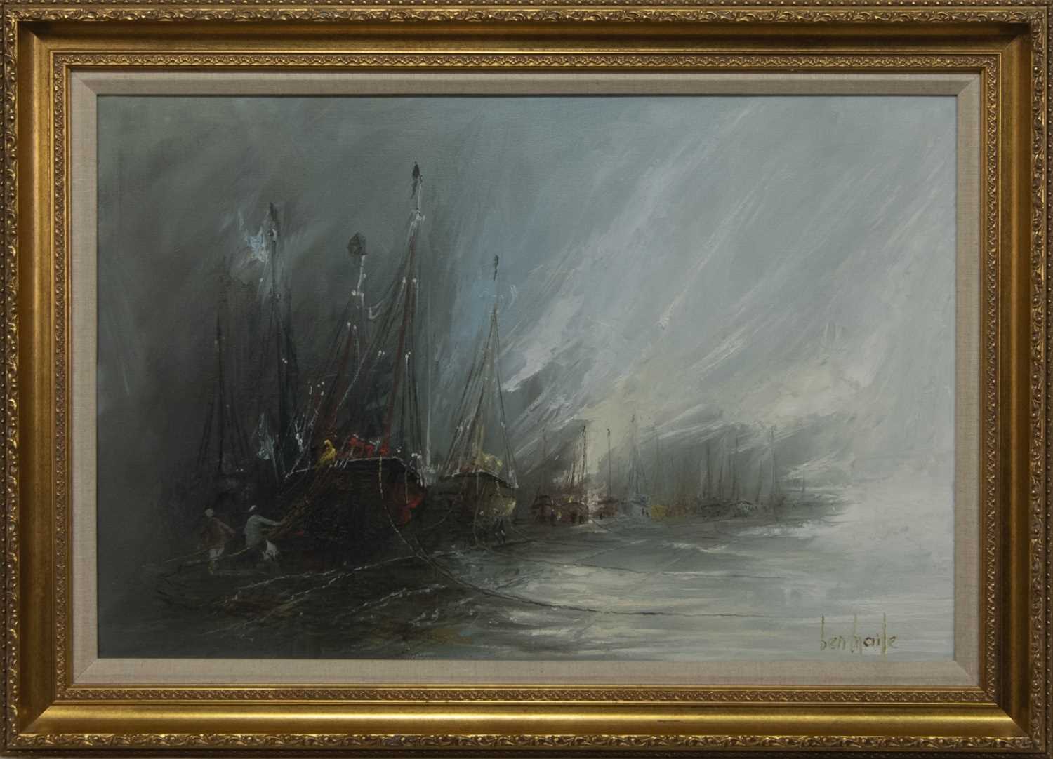 Lot 501 - THE ENCROACHING TIDE, AN OIL BY BEN MAILE