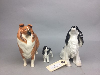 Lot 187 - A LOT OF THREE DOG FIGURES INCLUDING BESWICK AND ROYAL WORCESTER