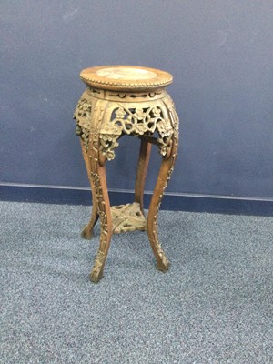 Lot 959 - AN EARLY 20TH CENTURY CHINESE IRONWOOD PLANT TABLE