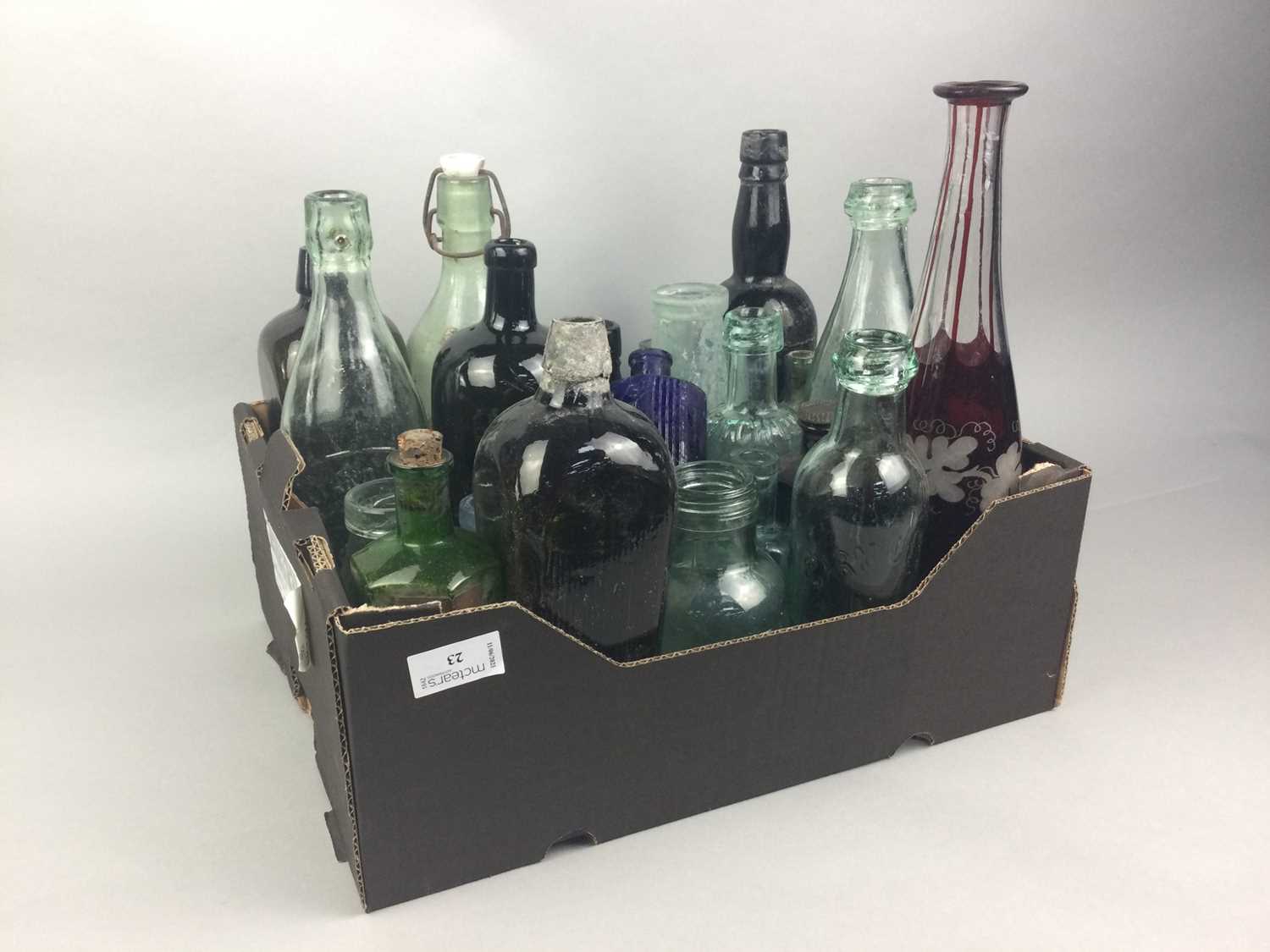 Lot 23 - A COLLECTION OF EARLY 20TH CENTURY GLASS BOTTLES