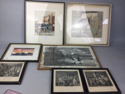 Lot 67 - W DOUGLAS MACLEOD, ETCHING AND OTHER PICTURES AND PRINTS